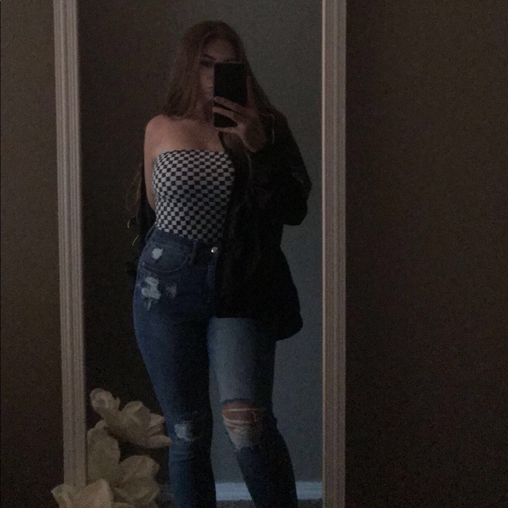 Checkered Crop Top - image 2